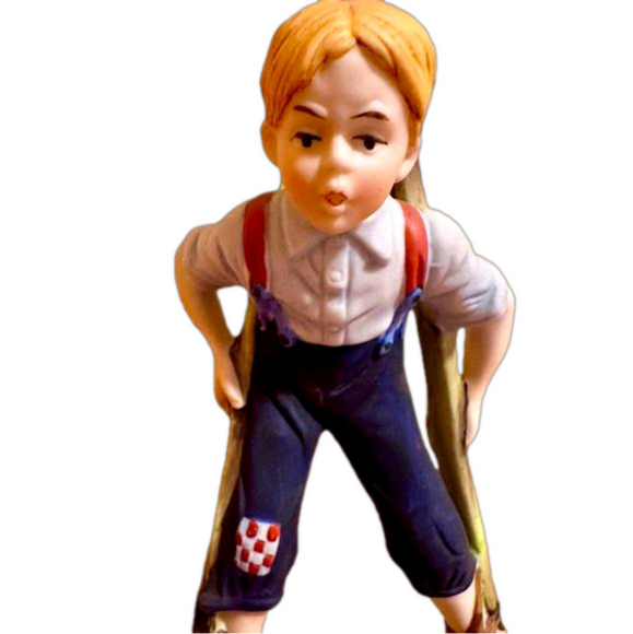 NORMAN ROCKWELL "Boy On Stilts" Fine Porcelain Figurine Danbury Mint 1980 - Picture 3 of 8